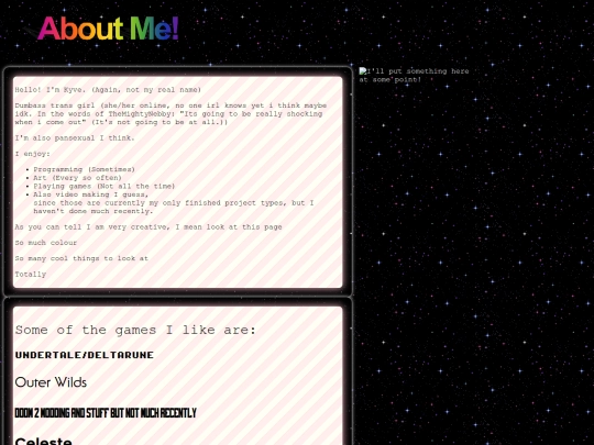 aboutme screenshot