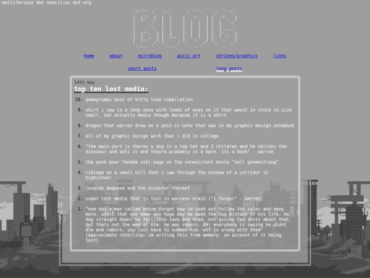 blog/longposts screenshot