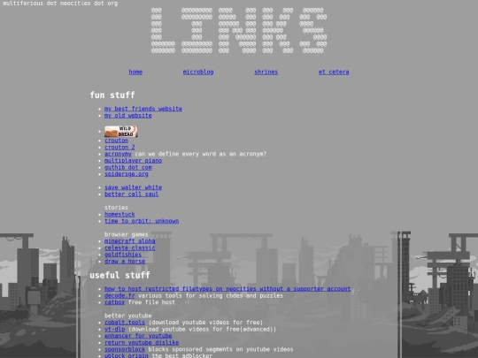 links screenshot