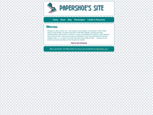 writing screenshot