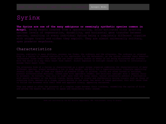 wiki/syrinx screenshot