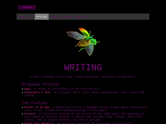 writing screenshot