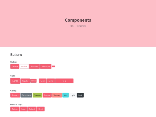 components screenshot