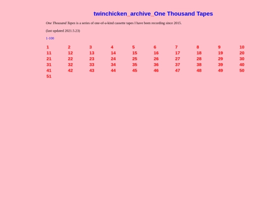 archive/1000tapes/tape/1-100 screenshot