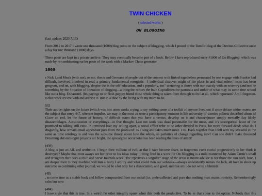 selectedworks/onblogging screenshot