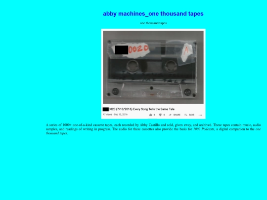 selectedworks/one-thousand-tapes screenshot