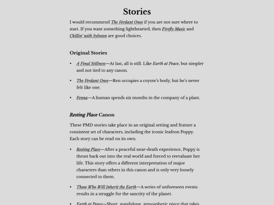 stories screenshot