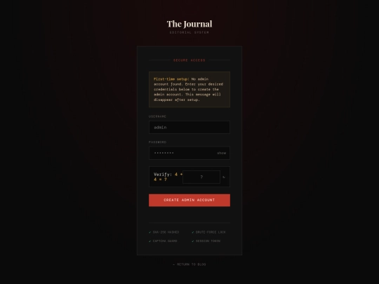 admin screenshot