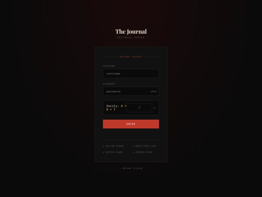 login screenshot