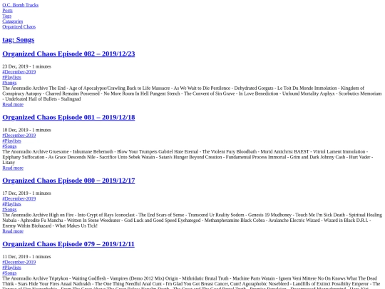posts/tags/songs screenshot