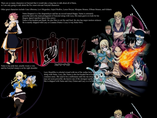 Final Assignment Fall semester/Fairytailcharacters screenshot