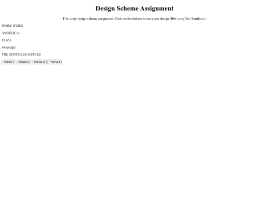 Semester 2 Javascript/DesignScheme screenshot