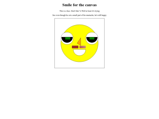 Semester 2 Javascript/smileforthecanvas screenshot