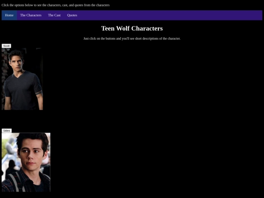 TeenWolfCharacters screenshot