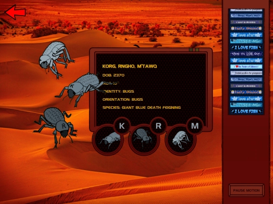 bugprofile screenshot