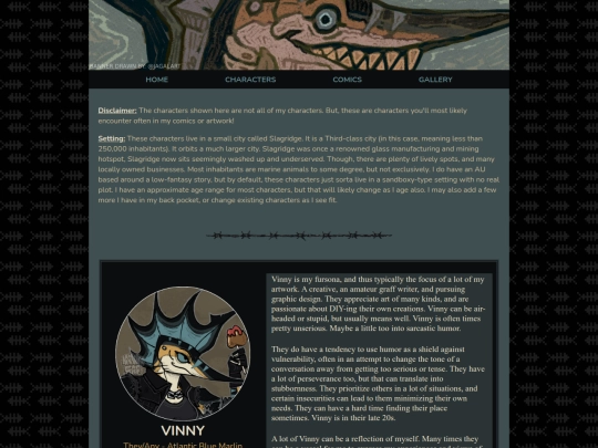 Characters screenshot