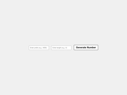 number genrator screenshot