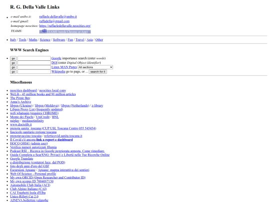 links screenshot