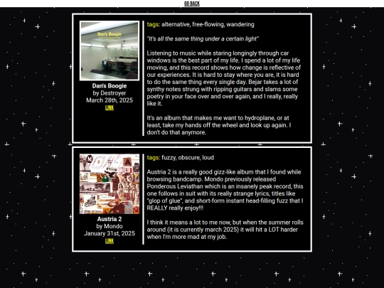 musiclogs/2025 screenshot