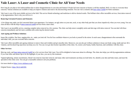 vale-laser-a-laser-and-cosmetic-clinic-for-all-your-needs screenshot