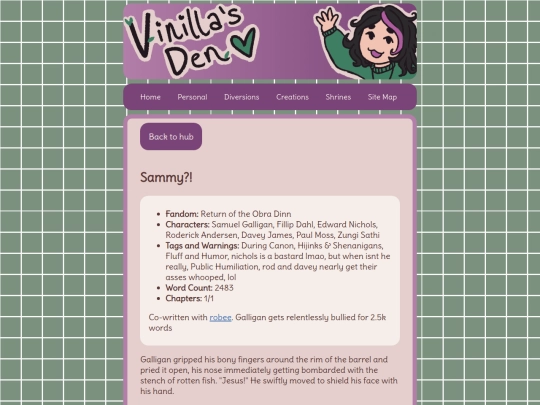writing/sammy screenshot