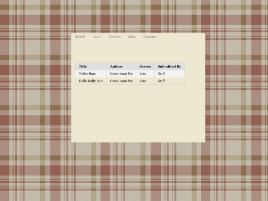 desserts screenshot