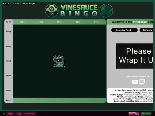 Bingo/board screenshot