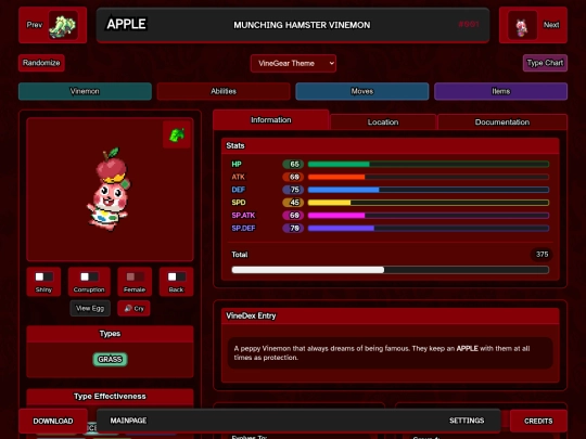 vinedex screenshot