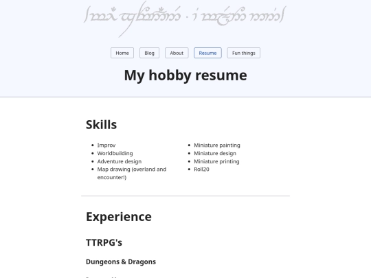 resume screenshot