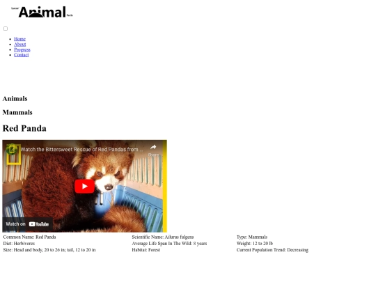 Animal Facts/RedPanda screenshot