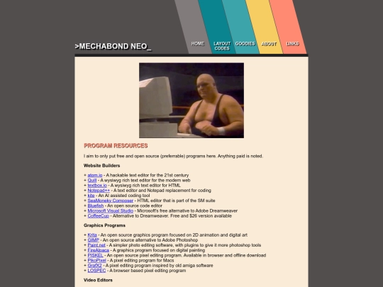 links screenshot