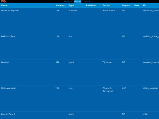 games screenshot