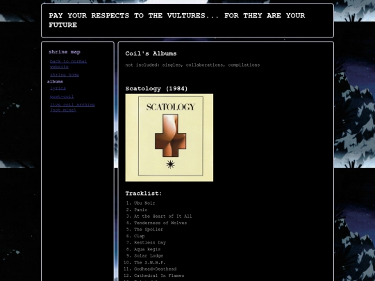 coilalbums screenshot