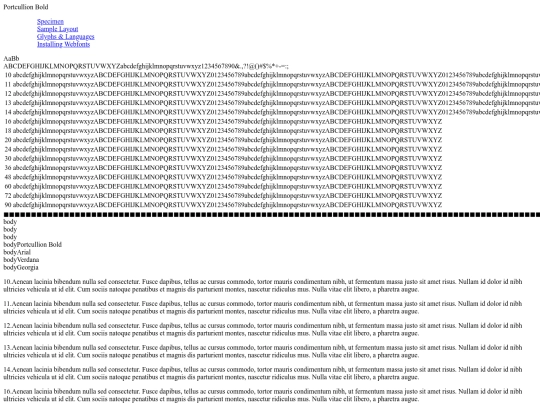 fonts/portcullion-demo screenshot