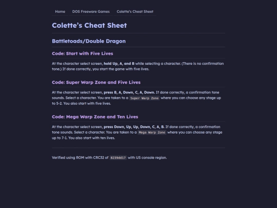 cheatsheet/battletoads-double-dragon screenshot