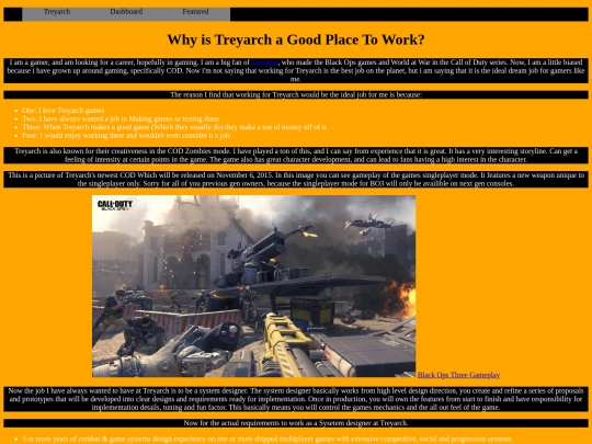 FinalProject/Treyarch screenshot