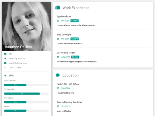resume screenshot