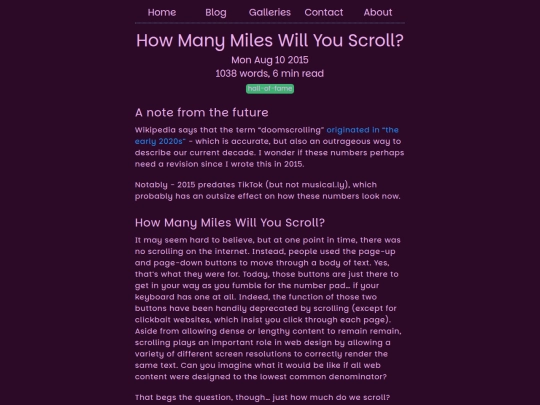 posts/how-many-miles-will-you-scroll screenshot