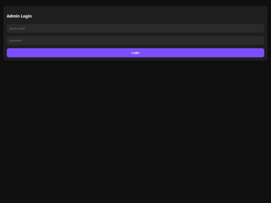 Admin screenshot