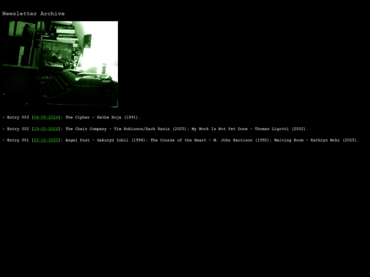 newsletter_archive screenshot