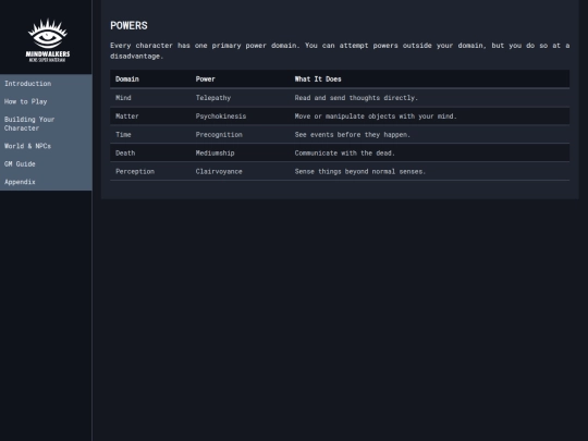 powers screenshot