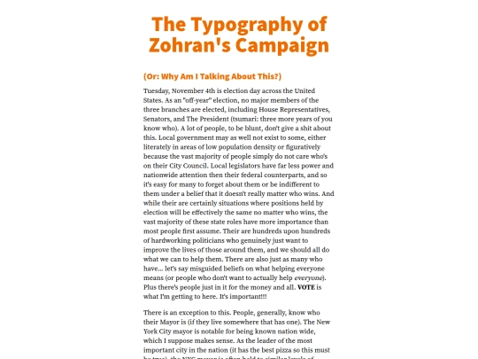 pages/the-typography-of-zohrans-campaign screenshot