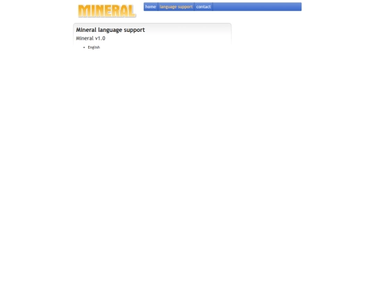 mineral/languages screenshot