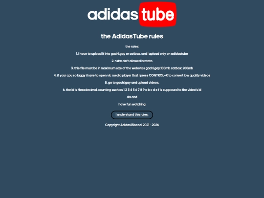adidastube/rules screenshot