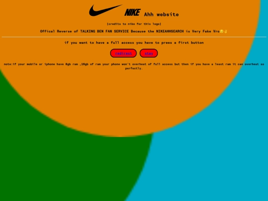 nikeahhsearch/m/redirect screenshot