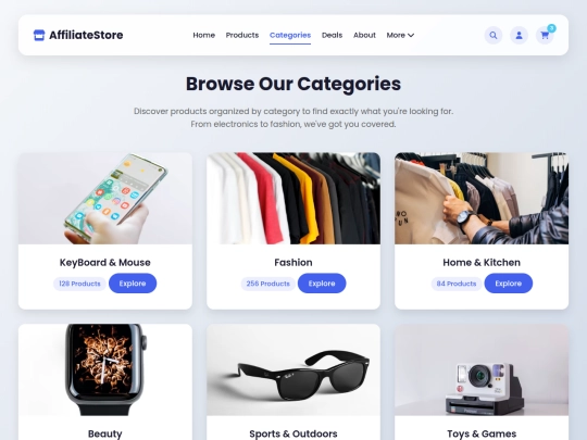 categories screenshot