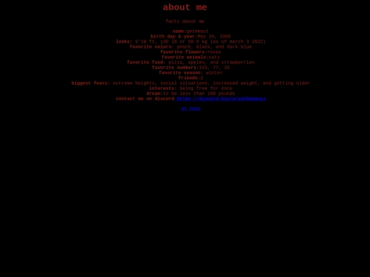 aboutme screenshot