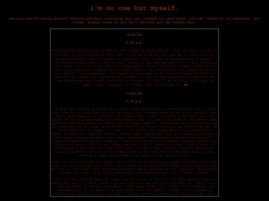 diary screenshot