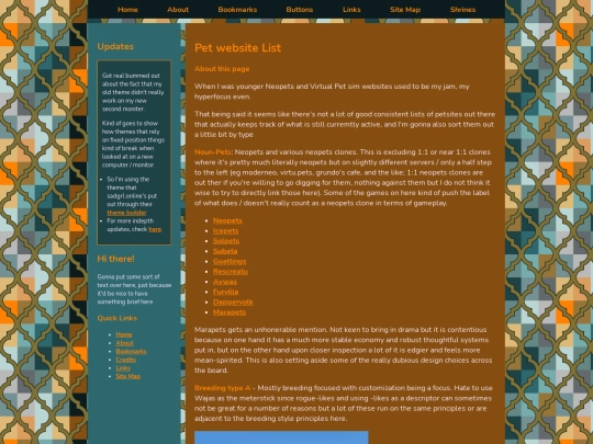 shrines/petsitelist screenshot