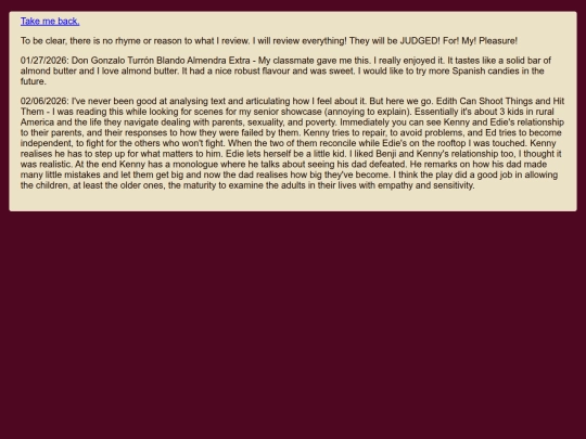 reviews screenshot